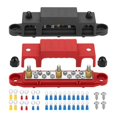 thumbnail image 1 of 2Pcs Bus Bar,12V Power Distribution Block,3X 1/4In (M6) Terminal Studs,10X 5/32Inch () Terminal Screw,Battery Bus Bar, 1 of 5