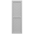 thumbnail image 5 of Ekena Millwork 15"W x 41"H True Fit PVC Two Panel Chevron Modern Style Fixed Mount Shutters, Primed (Per Pair - Hardware Not Included), 5 of 9