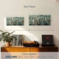 thumbnail image 4 of Elephant Stock White Blooms With Navy I Wall Art - Horizontal Multi Panel Canvas - Living Room Wall Decor - Abstract Multi Panel - Blue And Teal Decor By Tim O'toole - 26" x 12", 4 of 8