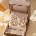 thumbnail image 6 of DESIGNICE 3 Pairs Statement Earrings for Women,Iron Plating Geometric Drop Earrings,Gold Statement Earrings Fashion Jewelry Gift for Her,Style4, 6 of 7