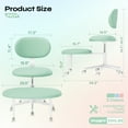 thumbnail image 4 of Pinmoco Ergonomic Cross Legged Swivel Chair, Wide Swivel Vanity Chair with Back Support, Height Adjustable for Criss Cross Sitting, Green, 4 of 13