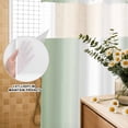 thumbnail image 3 of No Hook Shower Curtain, Sage Green Ombre Shower Curtains for Bathroom with See Through Top Window, Sage Green White Gradient Modern Waterproof & Washable Bath Curtain Extra Long 72"x96", 3 of 9