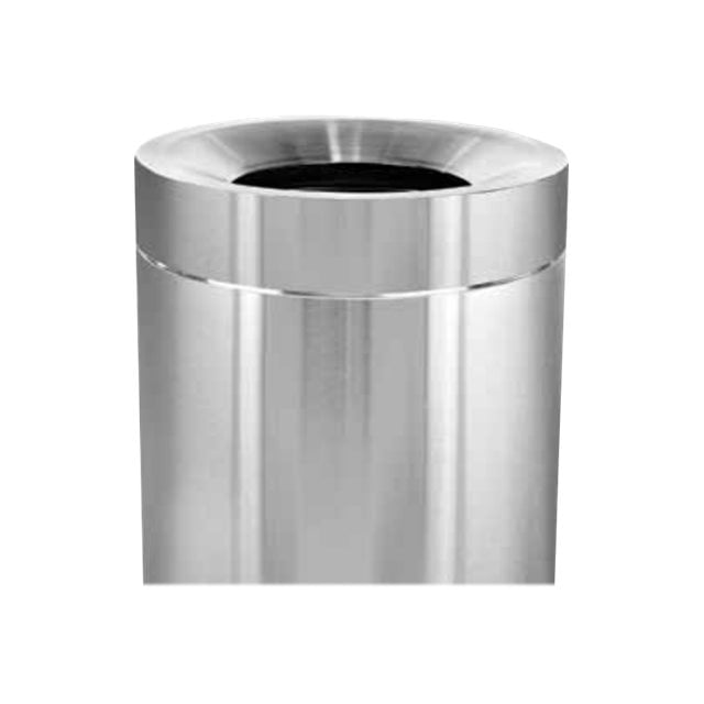 Alpine - Poubelle - Couvercle Entonnoir - 49,9 gal - Acier Inoxydable - Lot de 2