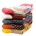 thumbnail image 5 of Coolmade 5Pack Womens Vintage Winter Soft Warm Thick Cold Knit Wool Crew Socks, Multicolor, free size, 5 of 6