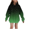 thumbnail image 2 of fnnxnal Toddler Green Galaxy Print Hoodie - 3-4T Soft Stretch Space Theme Kids Hoodie, Wrinkle-Resistant & Affordable, 2 of 5
