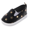 thumbnail image 1 of Zapato informal estampado sin cordones para muñecas American Doll de 18 pulgadas, color negro, 1 of 9