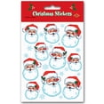 thumbnail image 2 of Club Pack of 48 Santa Claus Face Christmas Stickers 7.5" x 4.75", 2 of 2
