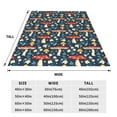 thumbnail image 5 of Bingfone Colorful Mushrooms Print Flannel Fleece Blanket Throw Blanket For Bed,Sofa,Couch,Travel,Camping(40"X30"), 5 of 9