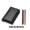 thumbnail image 1 of Cartera de cuero con bloqueo RFID para hombre, tarjetero personalizado con doble caja de Metal para tarjetas de identificación, monedero con Clip para dinero, novedad de 2023, 1 of 4