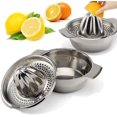 thumbnail image 1 of Lemon Citrus Press With Container Stainless Steel Lemon Press Orange Press Gift, 1 of 5