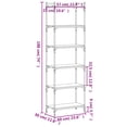 thumbnail image 4 of vidaXL Bookcase 6-Tier Black 60x30x188 cm Engineered Wood, 4 of 5