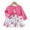 Pink, variant on Esaierr 3-24M Toddler Newborn Girls Dress and Cardigan Sets 2 PCS Solid Color Long Sleeve Jacket Floral Printed Vest Dress 2 Piece Set