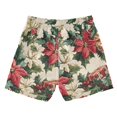 thumbnail image 7 of FORMRS Boys Swim Trunks Quick Dry Mesh Liner Boardshorts Sizes XS-XL, Red Christmas Poinsettia, 7 of 7