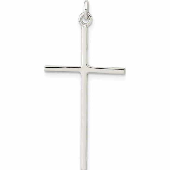 Sterling Silver Polished Cross Pendant (32.9 X 17.25) Made In India -Jewelry By Sweet Pea