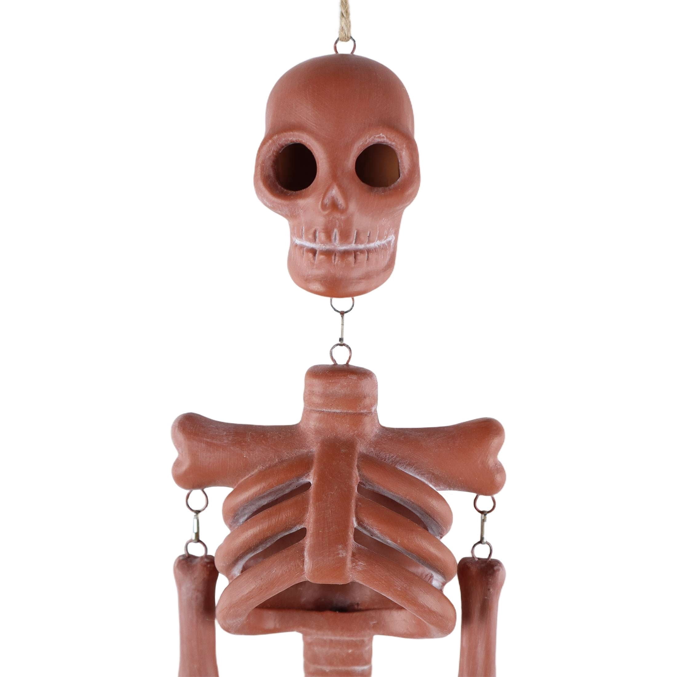 Skeleton Wall Decoration, Terracotta, 16.7", Halloween by Way To Celebrate