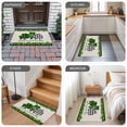 thumbnail image 5 of St. Patrick's Day Door Mat Indoor Outdoor, Green and Black Checkered Lucky Non Slip Welcome Mat with Rubber Backing, Absorbent Fabric Front Door Mats Entryway Rug for Home Patio Entrance 20"x31.5", 5 of 8