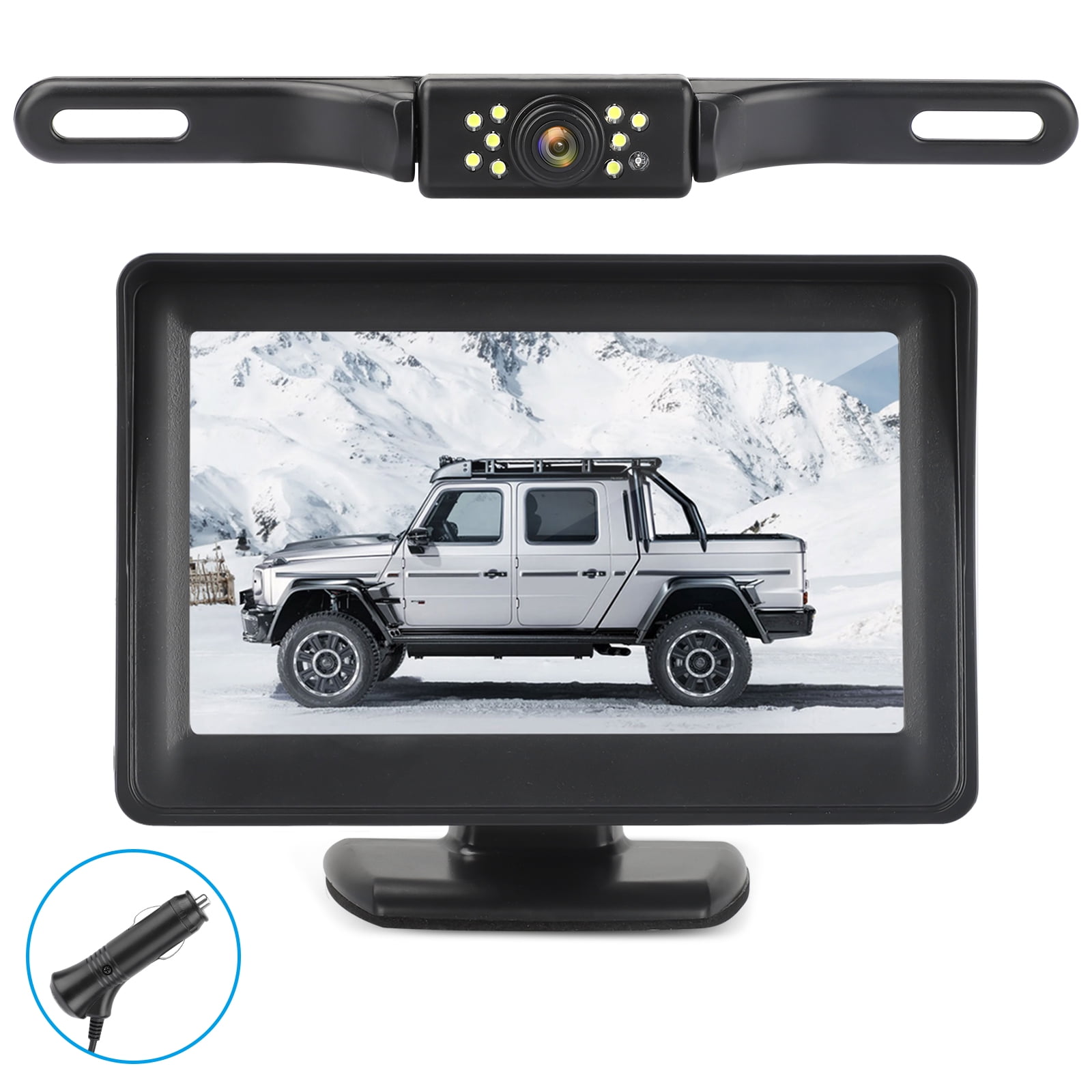 Car License Plate Reversing Parking Backup Camera Rear View Kit Night Vision Cam