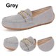 thumbnail image 5 of Zapatos Vestir Planos Mocasines Slip On Work para Pies Delgados (gris 42), 5 of 9