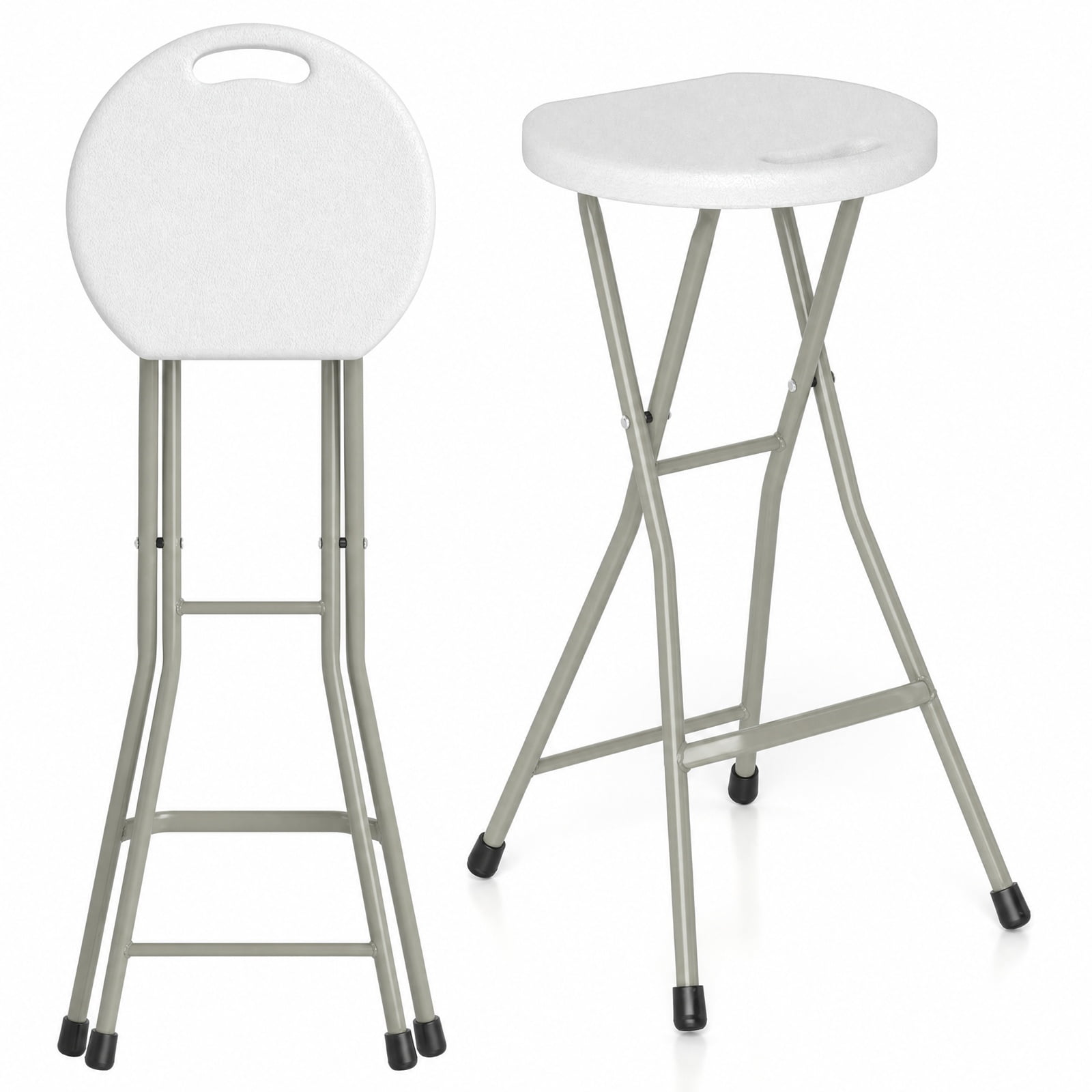 Biotree Set of 1 28 Inch Folding Chair Portable Folding Seat for Outdoor 28" x 15.5" for Patio Camping Dining, White