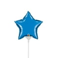 thumbnail image 2 of 4 inch Mini Star - Sapphire Blue (Air-Fill Only) Foil Mylar Balloon - Party Supplies Decorations, 2 of 2