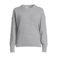 thumbnail image 2 of Time and Tru Women's Long Sleeve Eyelash Crewneck Pullover Sweater, Sizes XS-XXL, 2 of 5