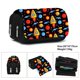 thumbnail image 1 of Estuche de lona de astronauta, bolsa de lápices con doble cremallera, bolsa de almacenamiento de suministros escolares, estuche de bolígrafo de estudiante de gran capacidad, papelería para niños hola suerte  unisex, 1 of 2