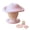 Purple, variant on OADUKQ Ceramic Tableware Set 4-Piece, Mushroom Shape with Polka Dots, for Breakfast Snacks and Hot Beverages, Purple