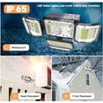 thumbnail image 4 of lamp, 288 Led Solar Ip65 Waterproof Adjustable 3 Modes Solar Ip65 Solar 4 Heads Adjustable 3 Modes Solar 288 Led Solar Pathway Solar 288 Patio, 4 of 6