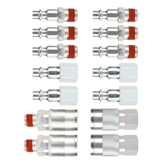 14 Pieces 1/4 Inch Npt Quick Connect Air Coupler And Plug Kit for Air Compressor Accessories Fittings