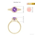 thumbnail image 6 of ANGARA Natural 1.15 ct Amethyst Twist Rope Split Shank Ring in 14K Yellow Gold for Women (Size-7mm) | February Birthstone, Birthday, Anniversary, Jewelry Gift for Women | Natural Amethyst Ring, 6 of 10