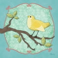 thumbnail image 3 of Gango Home Decor Contemporary Adorable Pastel Blue and Yellow Perched Song Bird Set by Paul Brent (Printed on Paper); Two 12x12in Unframed Paper Posters, 3 of 5