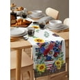 thumbnail image 6 of 4th of July Table Runner Cotton Linen 90 Inch Holiday Dresser Scarves, Independence Day Sunflower Tablerunner for Kitchen Coffee Dining Bedroom Home Living Room Dinner Scarf Décor 13''x90'', 6 of 9