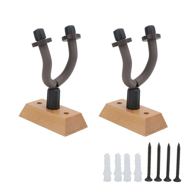 Guitar Hook Kit,2Pcs Guitar Wall Mount Guitar Bracket Bass Wall Mount Holder Custom Engineered
