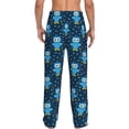 thumbnail image 7 of Salouo Blue Owl Print Pajama Pants for Men, Lounge Pants Elastic Waistband Casual Men's sleepwear Loungewear Sleep Pajama Pant -Large, 7 of 7