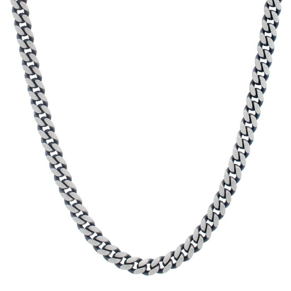 JewelStop Sterling Silver Polished Finish Miami Cuban Link Chain Necklace, Lobster Clasp - 24"