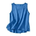 thumbnail image 2 of mfyjkho Tops De Gimnasio Para Mujer, Camiseta Holgada Informal Sin Mangas Con Cuello Redondo Y Botones De Color Liso Para Mujer Tops Y Blusas Para Mujer M, 2 of 8