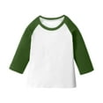 thumbnail image 3 of DxhmoneyHX Boys Girls Sweatshirts Unisex Baseball Tee 3/4 Sleeve Fashion Crewneck Tops Color Block Blouse Casual Raglan Shirt 3-14 Years, 3 of 7