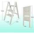 thumbnail image 6 of hostic 3 Step Ladder Folding Ladder Stool, Anti-Slip Folding Step Stool Ladder with Expanded Pedal,for Home and Office Use, Kitchen Step Stool 330lb Capacity, White, 6 of 6