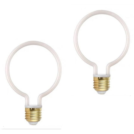 

LINLIN 2 Pack New LED Light Bulbs LED Filament Bulb 4W Decorative Light Bulb E27 Screw Mouth Retro Soft Filament Bulb Creativity Irregular Line Lights for Cabinet Display