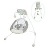 Ingenuity InLighten Baby Swing - Easy-Fold Frame, Swivel Infant Seat, Lights - Twinkle Tails Bunny (Unisex)