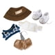 thumbnail image 2 of Conjunto de ropa para muñecos de peluche perfecl con sombrero y zapatos para muñecas de 38cm, 2 of 8