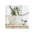 thumbnail image 3 of Cut Out Flower Metal Vase for Living Room and Home Decor - Decorative Flower Vase for Shelf Accent, Bedroom, and Office Display - Elegant House Accent and Console Table Styling - 15", Ivory, 3 of 12