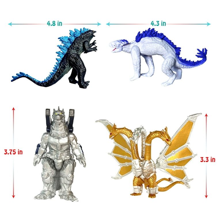 TwCare, Dinosaur Dragon Toys Action Figures, 10ct, Godzilla x Kong