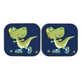 thumbnail image 7 of Balery Dino Playing Roller Skate Sun Shield 2 Pack For Car Front Windows Foldable Sun Visor Protector Blocks Max Uv Rays And Keeps Your Vehicle Cool For Most Sedans Suv Truck, 7 of 7