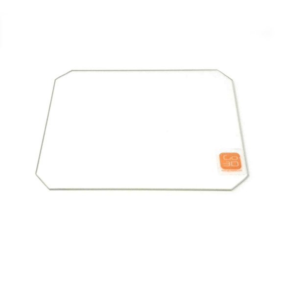 GO-3D PRINT 130mm x 160mm Borosilicate Glass Plate Bed Flat Polished Edge w/Corners Cut for Monoprice MP Select Mini 3D Print