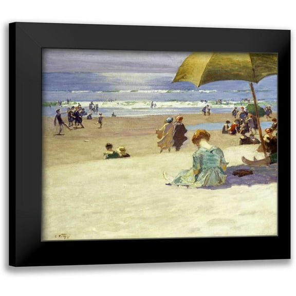 Potthast, Edward Henry 14x12 Black Modern Framed Museum Art Print Titled - Hourtide