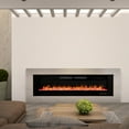 thumbnail image 3 of S&W 72 inch Electric Fireplace,Recessed Wall Mounted Fireplace Insert,Ultra-Thin Linear Fireplace, 3 of 9