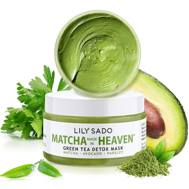 Mascarilla facial LILY SADO, té verde, matcha y aguacate, 120 ml