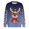 thumbnail image 4 of Futezty Christmas Sweatshirts for Women Funny Long Sleeve Xmas Tree Snowman Reindeer Lightweight Tunic Pullover Tops, 4 of 6