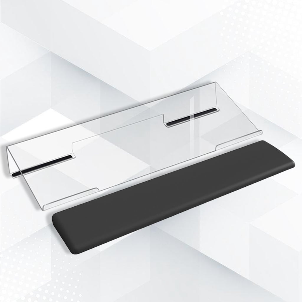 WINDLAND Acrylic Keyboard Stand Clear Ergonomic Tilt Risers for Improved Typing Desk